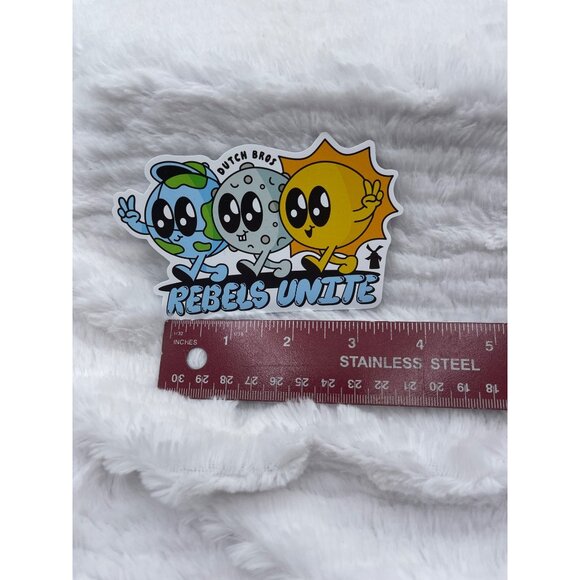 Dutch Bros Sticker April 2024 Rebels Unite Earth Moon Sun Coffee ECLIPSE New - Picture 3 of 4